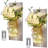 2-Pack Wall Sconces with Rustic Wood Boards, Mason Jars, Led Lights, Remote Control-93937729