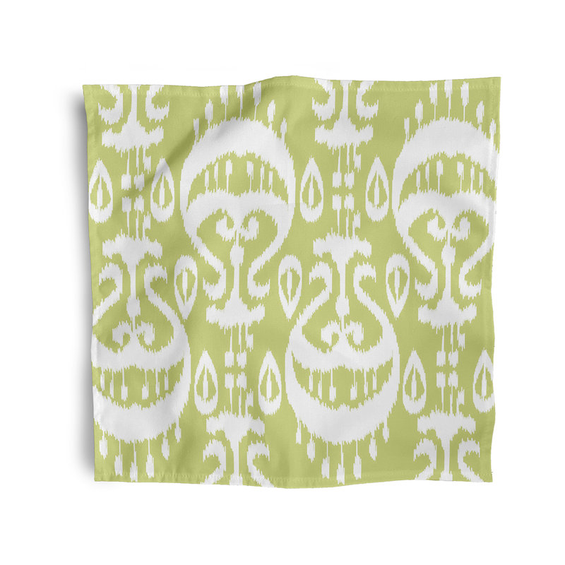 Cerrissa Polyester Ikat Square Napkin, Green