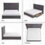 Lit plateforme extra-haut capitonné en velours gris, style contemporain glamour, avec tiroirs de rangement, format King, gris-1624956750-1624956747