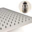 Système de douche de plafond en nickel brossé avec douchette et tête de 10 po - produit une sensation de pluie naturelle, une buse autonettoyante, conforme à la norme américaine, installation murale et répliques-124583842