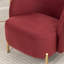 Fauteuil demi-tonneau en velours avec pieds dorés Ada-132396946