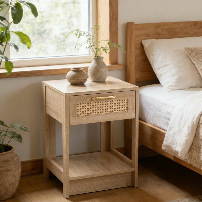 Table de chevet Beacham, Naturel
