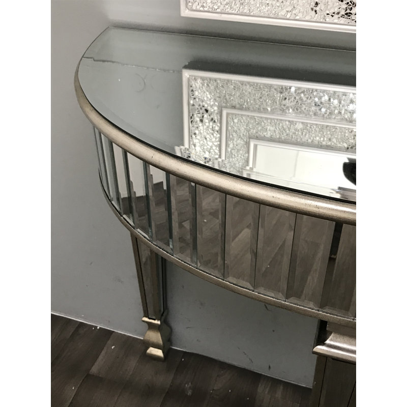Francine 90cm Glass Top Console Table
