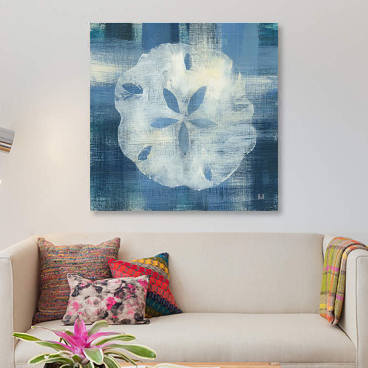 Batik Seas III - Impression sur toile, H 18 po x l 18 po x P 1,5 po, Toile tendue