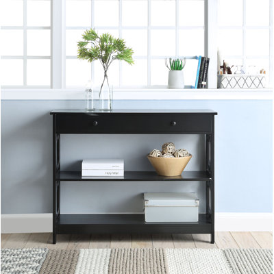 Minier 1-Drawer Console Table with Shelves