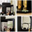 Armoire de coin noire en bois massif-118615322