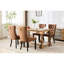 Chaise rembourrée en lin 2, café. Tissu, cadre stable, élégant. Sw6801cf Lin massif bois confortable, décoratif.-1645503888