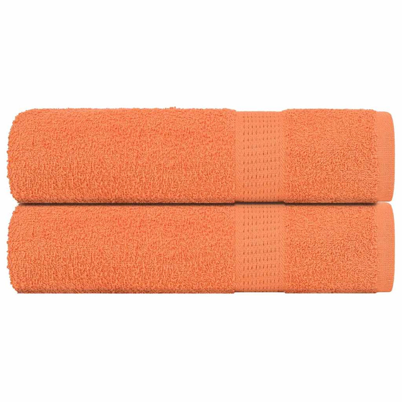 Atenea 100% Cotton Bath Towels, Blue, Set of 2