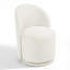 Chaise rembourrée d'appoint en chenille beige-111969058