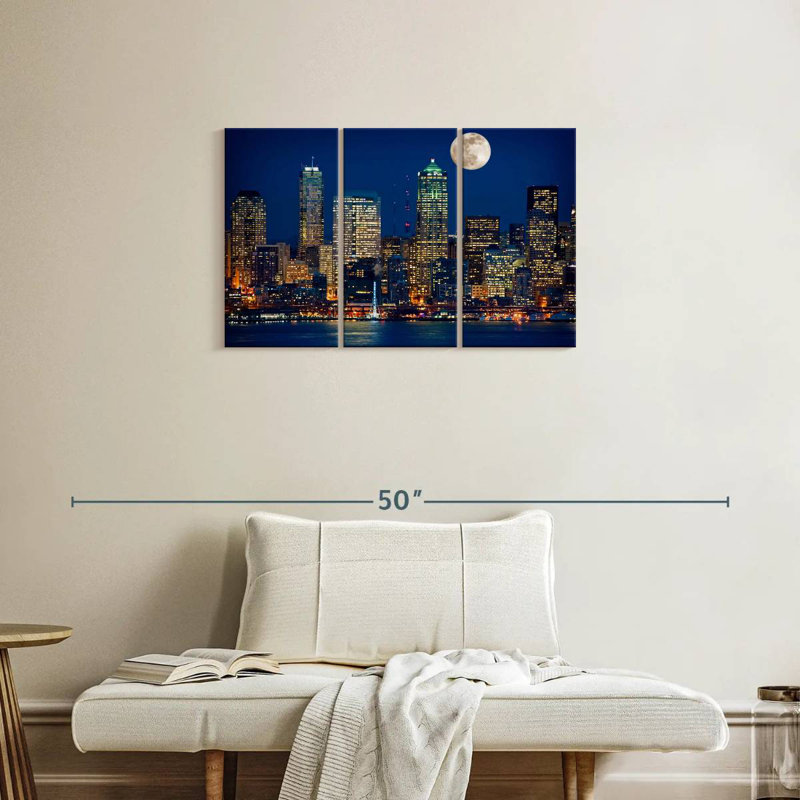 Aime Seattle Nightscape, 20" H x 33" W
