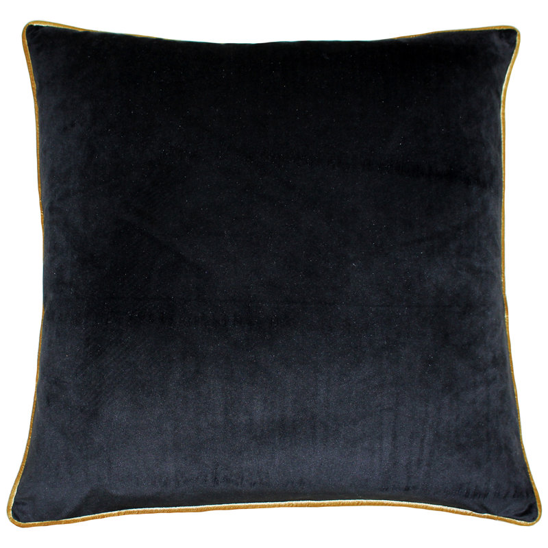 Oliver Square Throw, Black/Gold, Pillow Cover Only - No Insert