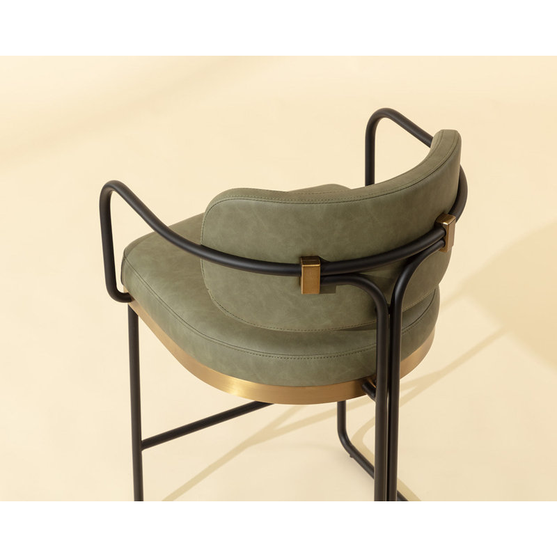 JALEN Upholstered Stool with Metal Frame