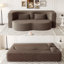 Canapé-lit moderne avec 2 coussins, canapé-lit convertible en tissu rembourré de mousse, matelas pliant double de 15 po pour le salon, lit d'invité, aucun assemblage requis-1505863278