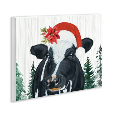 Plaque murale de Noël avec chapeau de vache, design par Ashley Justice