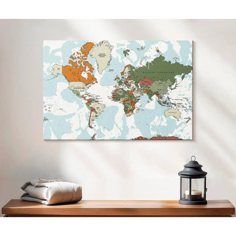 Educational World Map VI, 16" H x 24" W