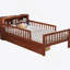 Lit simple avec rangement pour tête de lit et tiroirs sous le lit, garde-corps à trois côtés pour un sommeil sécuritaire et confortable dans n'importe quelle chambre-778225685