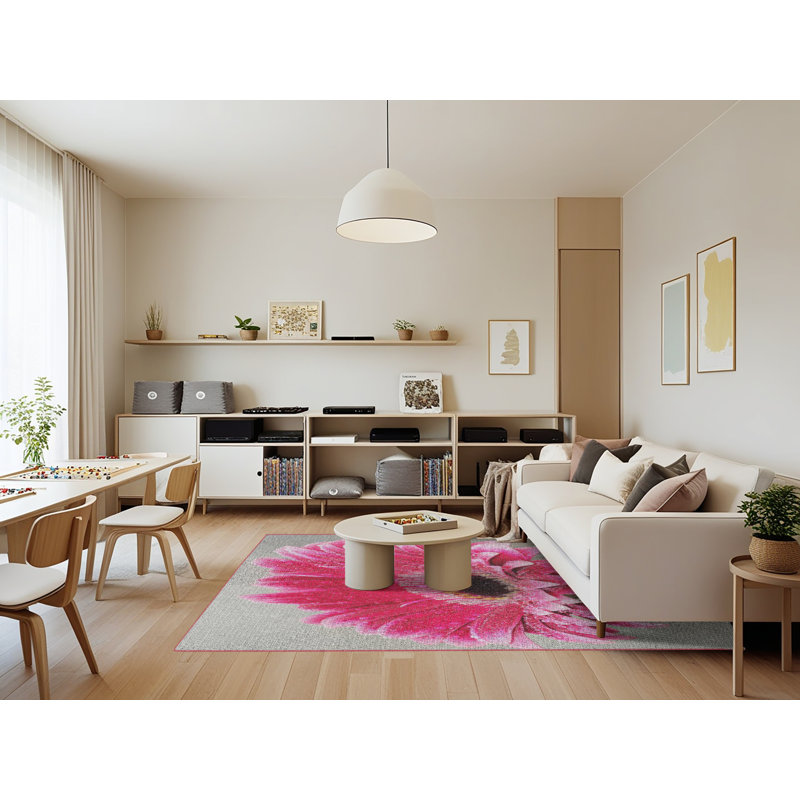 Tapis rose Selen, Rectangle 7 pi x 9 pi