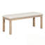 Table de salle à manger extensible 6 pièces avec 4 chaises rembourrées et banc-1949470247