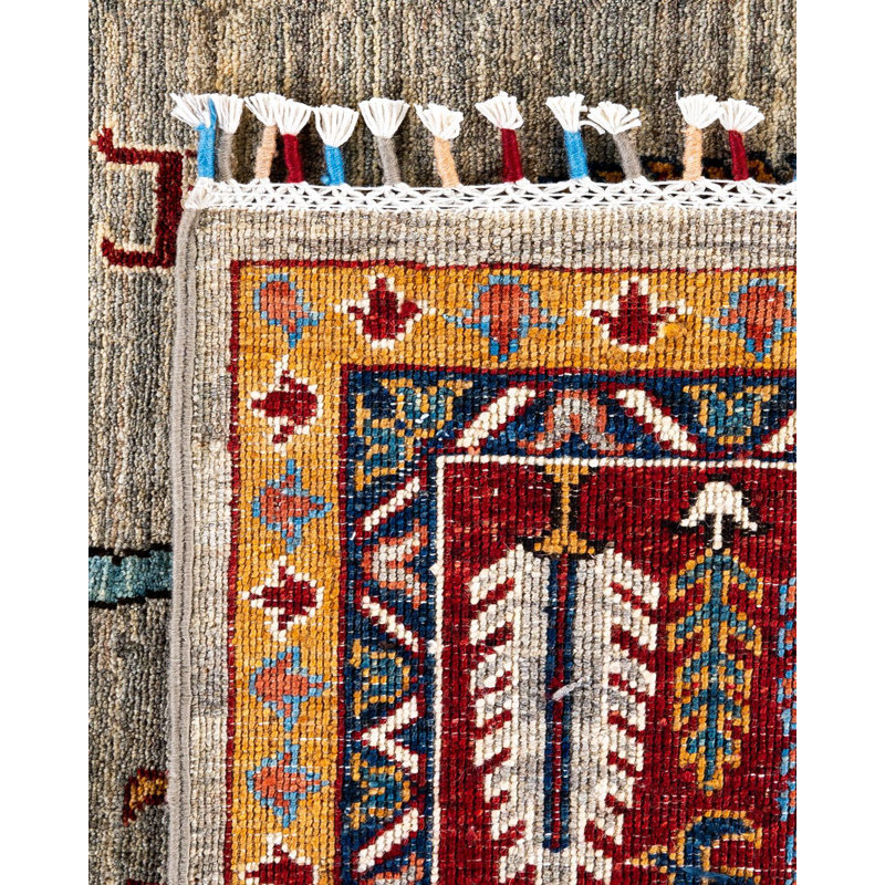One-of-a-Kind Rectangle 9' X 11'9" Hand Knotted Area Rug