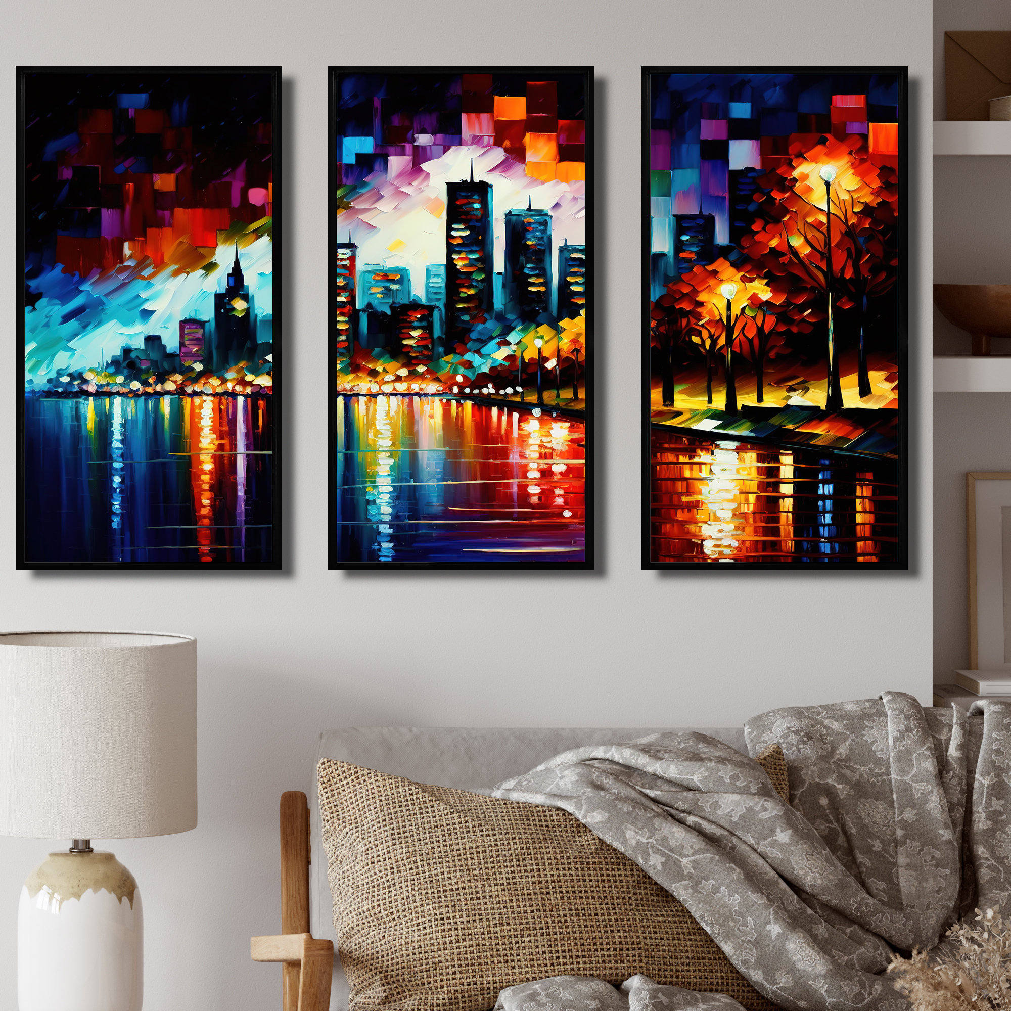 Red Barrel Studio Colourful City In Vancouver II - Cityscapes Canvas ...