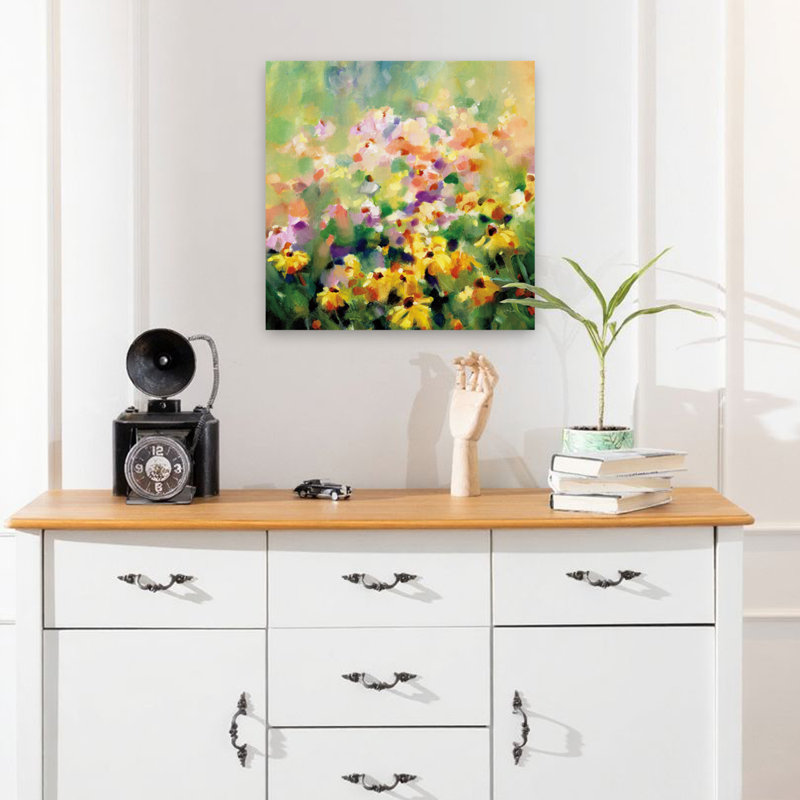 Art floral contemporain Wild Meadow, H 18 po x l 18 po