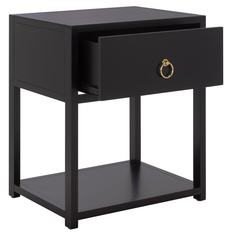 Yudi 1 - Drawer Nightstand, Black