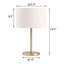 66-inch Drum Shade Metal Bedside Table Lamp Gold
