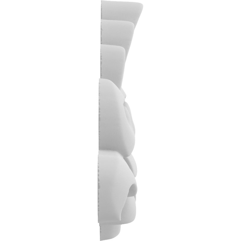 Rosette Sheffield, H 3,5 po x l 7 po x P 0,63 po