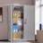 Container Furniture Direct Ironclad 71" Metal Storage Cabinet with Locking Doors and 4 Adjustable Shelves, Heavy-Duty Steel Cabinet for Garage, Laundry, Office, or Warehouse, Gray-543365711
