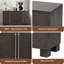 Buffet avec rangement, buffet en bois avec tablettes réglables et poignées dorées pour la cuisine, la salle à manger et le salon-1401162802