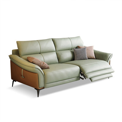 Green Genuine Leather Standard Sofa cushion Loveseat