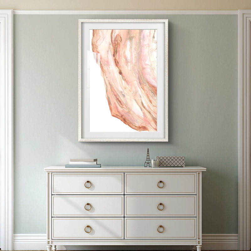 Rose Quartz II - impression encadrée, H 28,5 po x l 20,5 po, Blanc