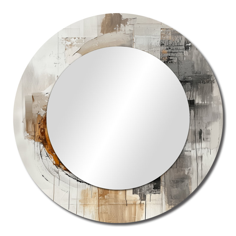 Automne Urban Jazz, encre liquide I - art mural abstrait en spirale - imprimé sur métal, 23 po x 23 po
