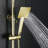 Nanterre Solid Brass Luxurious Exposed Gold Bathroom Shower Set
