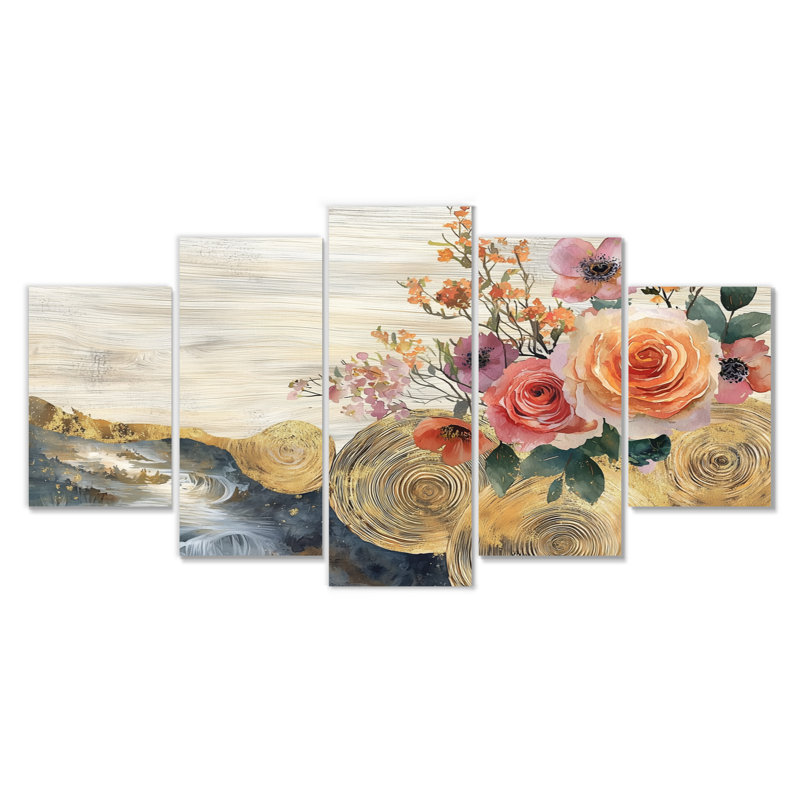 Goodwin - Assorted Bouquets Wall Art - Ensemble de décoration murale traditionnelle