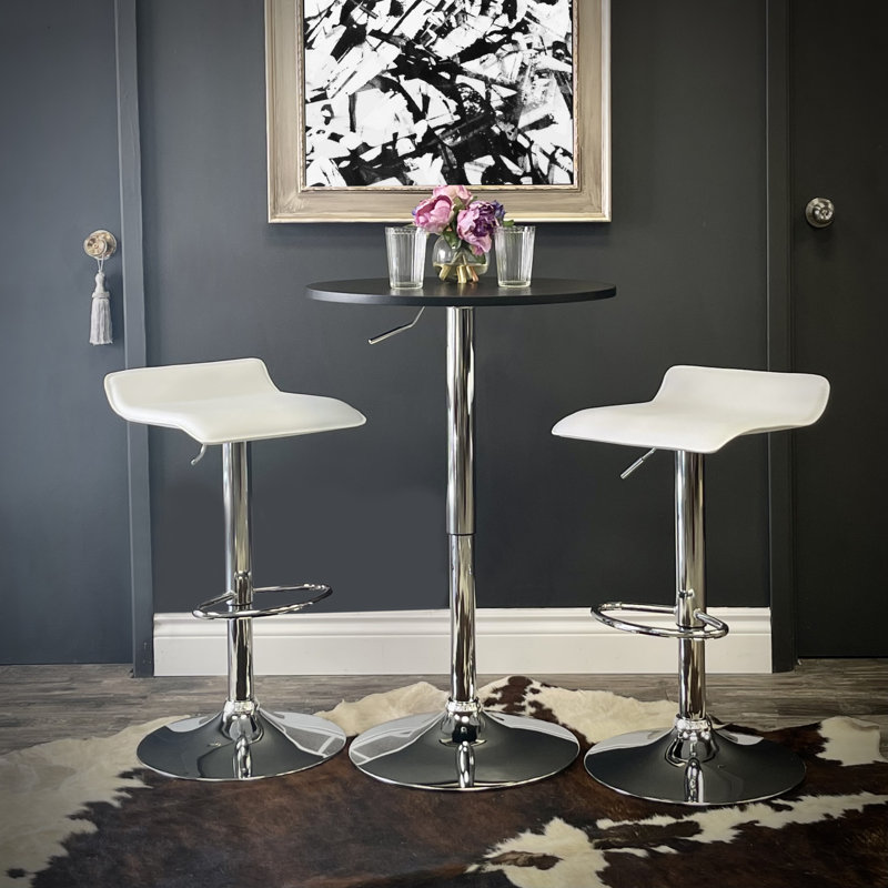 Table bistro ajustable Coar, Noir