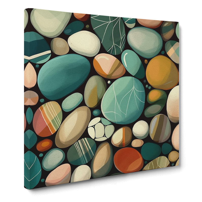 Pebbles Graphic Art No.1 - Wrapped Canvas, 35cm H x 35cm W x 3cm D