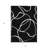 3' X 5' Black Abstract Washable Indoor Outdoor Area Rug