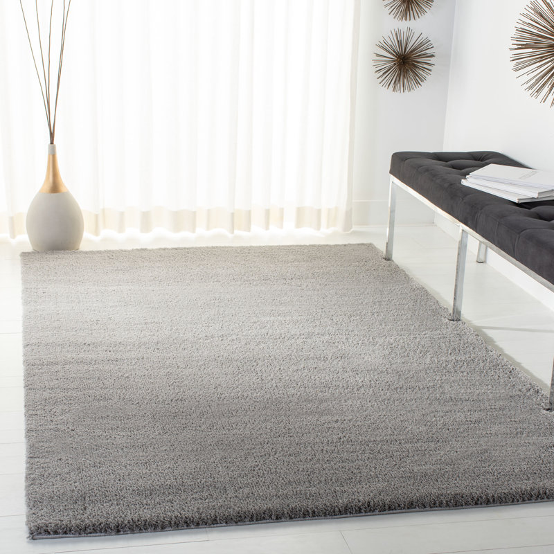 Tomberlin Velvet Shag Performance Solid Color Rug, Rectangle 8' x 10'