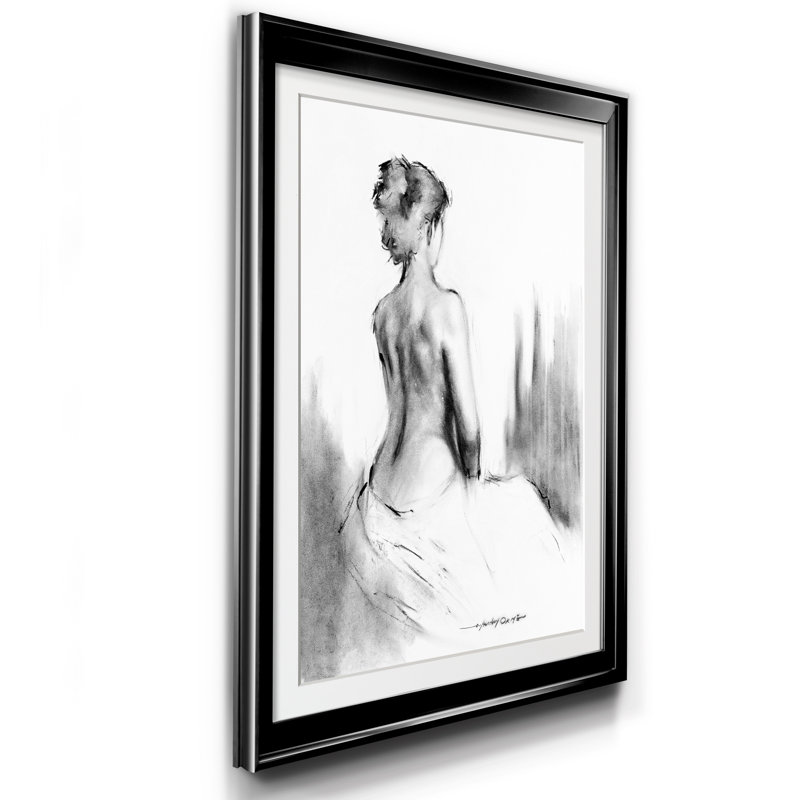 Silhouette douce I - reproduction de cadre photo, H 18,5 po x l 24,5 po x P 1,5 po, Noir