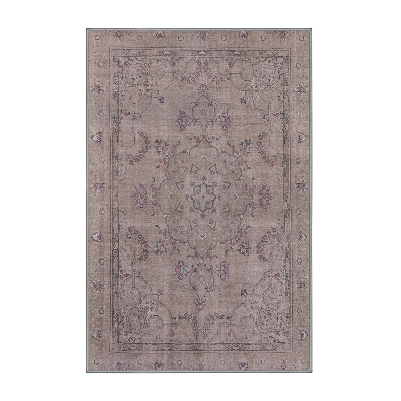 Tapis brun à motif oriental, Rectangle 8 pi x 10 pi