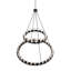 Lustre 48 lumières à deux niveaux de 84 po de largeur 84 po Loxley