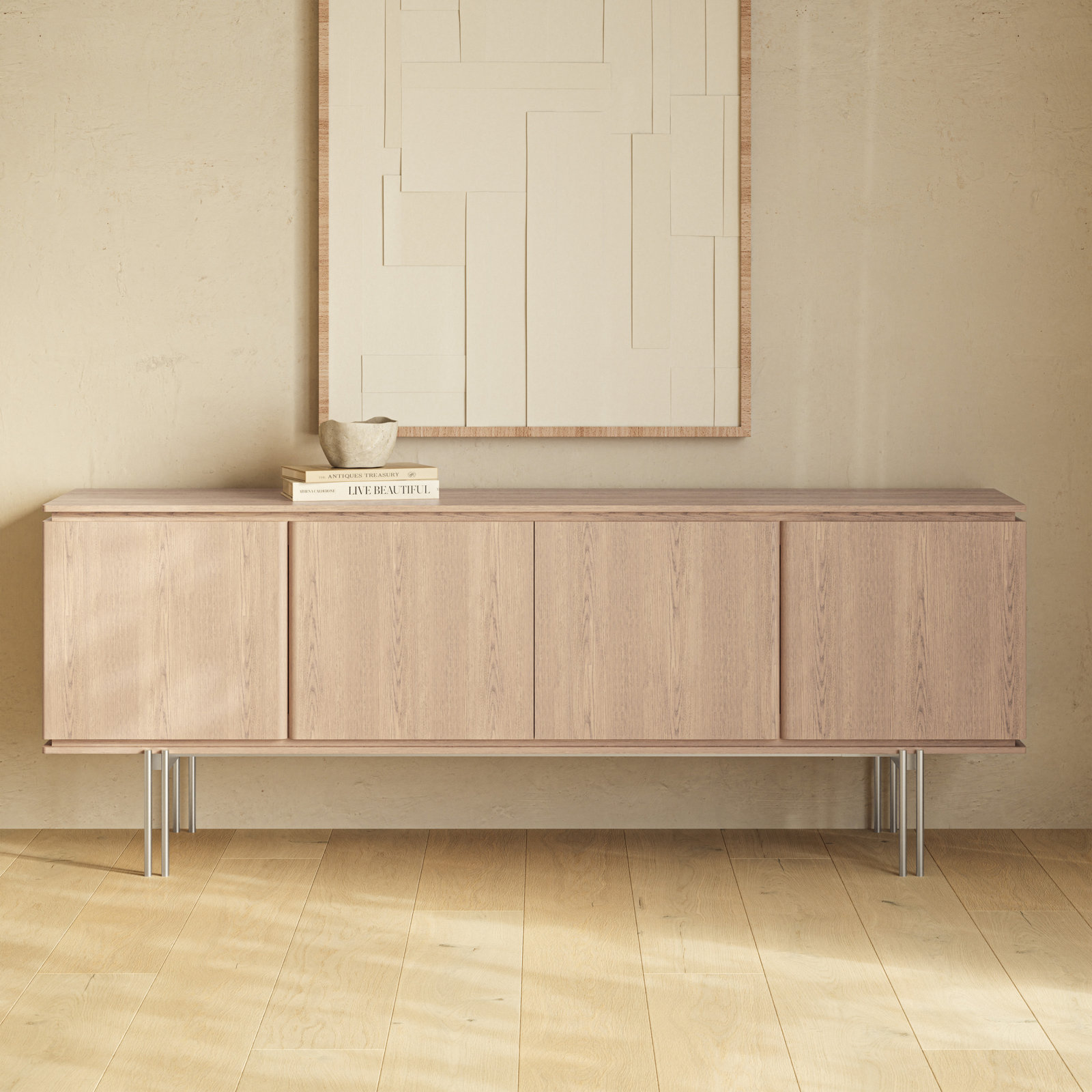 Gerri 78.5'' Modern Brazilian Sideboard, Nevoa