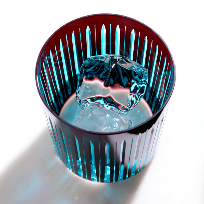 Prism Double Old Fashioned Glasses, Bordeaux, 17 oz.