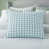 Blanc / bordure bleu clair