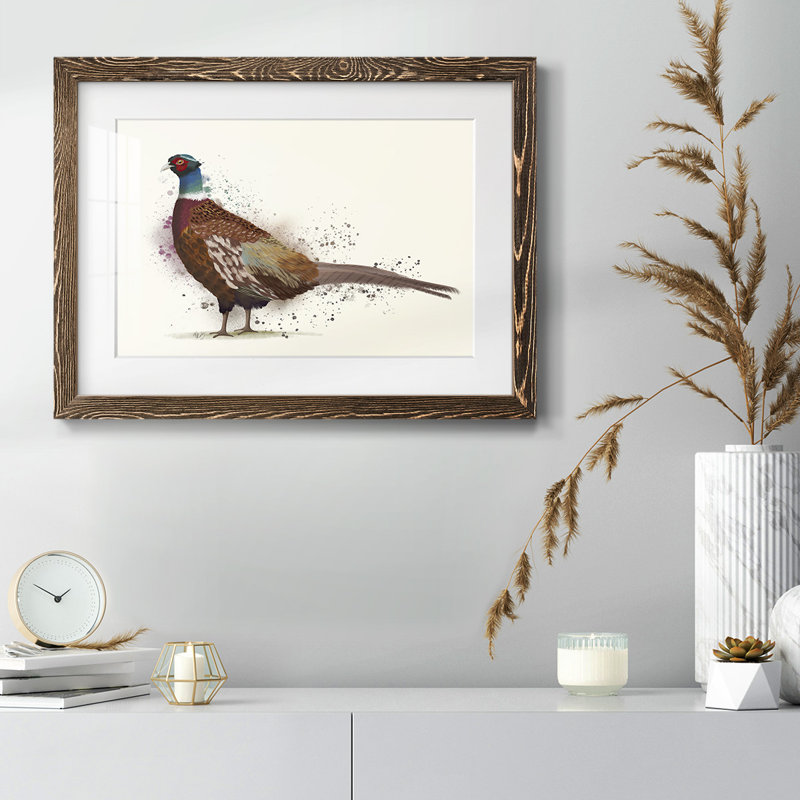 Pheasant Splash 1, Noyer, H 22 po x l 32 po
