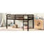 Lit mezzanine simple avec finition, bois d'hévéa, plateforme renforcée, lit d'organisation amélioré, inclus, espace de rangement optimisé-689148283