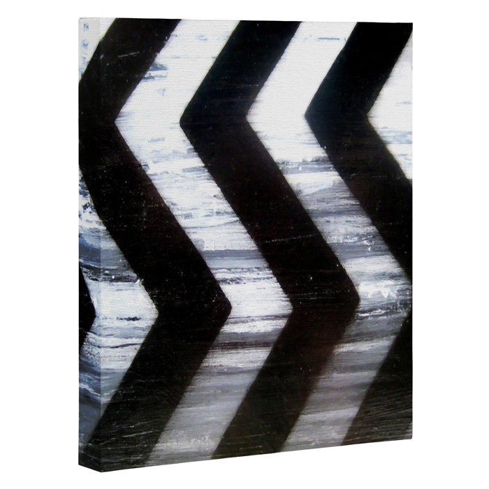 « chevron », impression sur toile, H 10 po x l 8 po x P 1,5 po