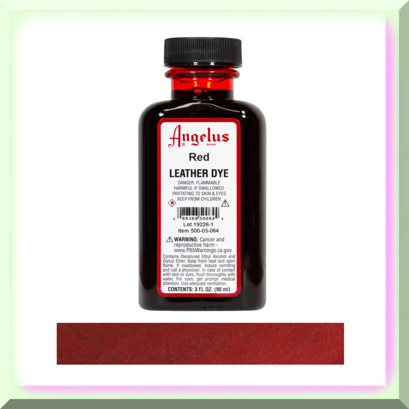 Crimson Red Leather Dye 3oz with Wool Dauber