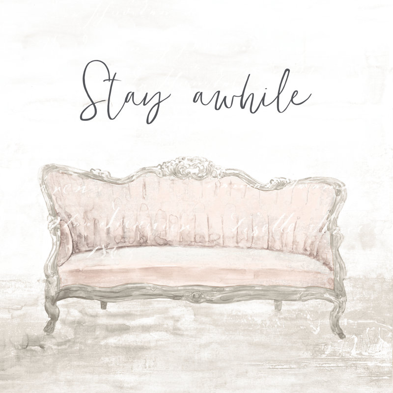 Stay Awhile Sofa - Wrapped Canvas Print, 91cm H x 91cm W